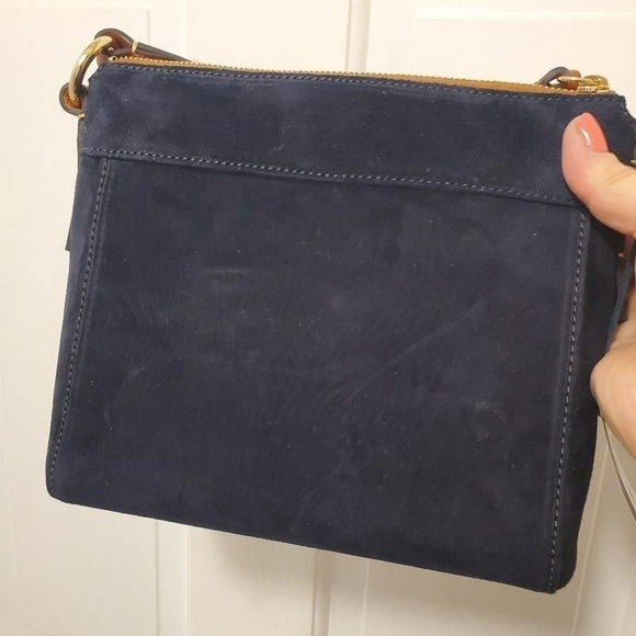 NWT Dooney & Bourke Navy Suede Allison Crossbody Retail $238, Classic, Casual - Picture 8 of 10